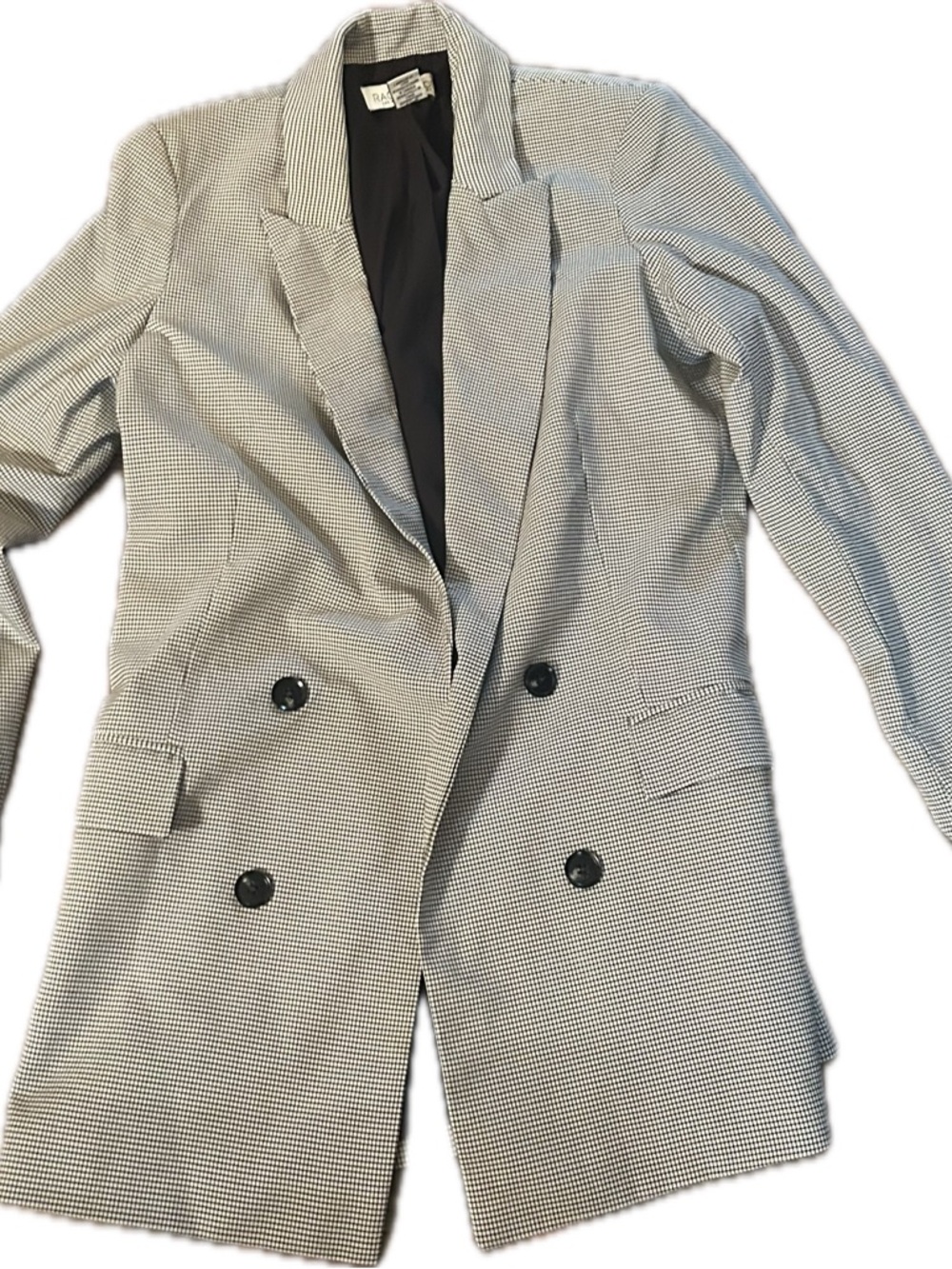Rachel Zoe Black and White Houndstooth Blazer